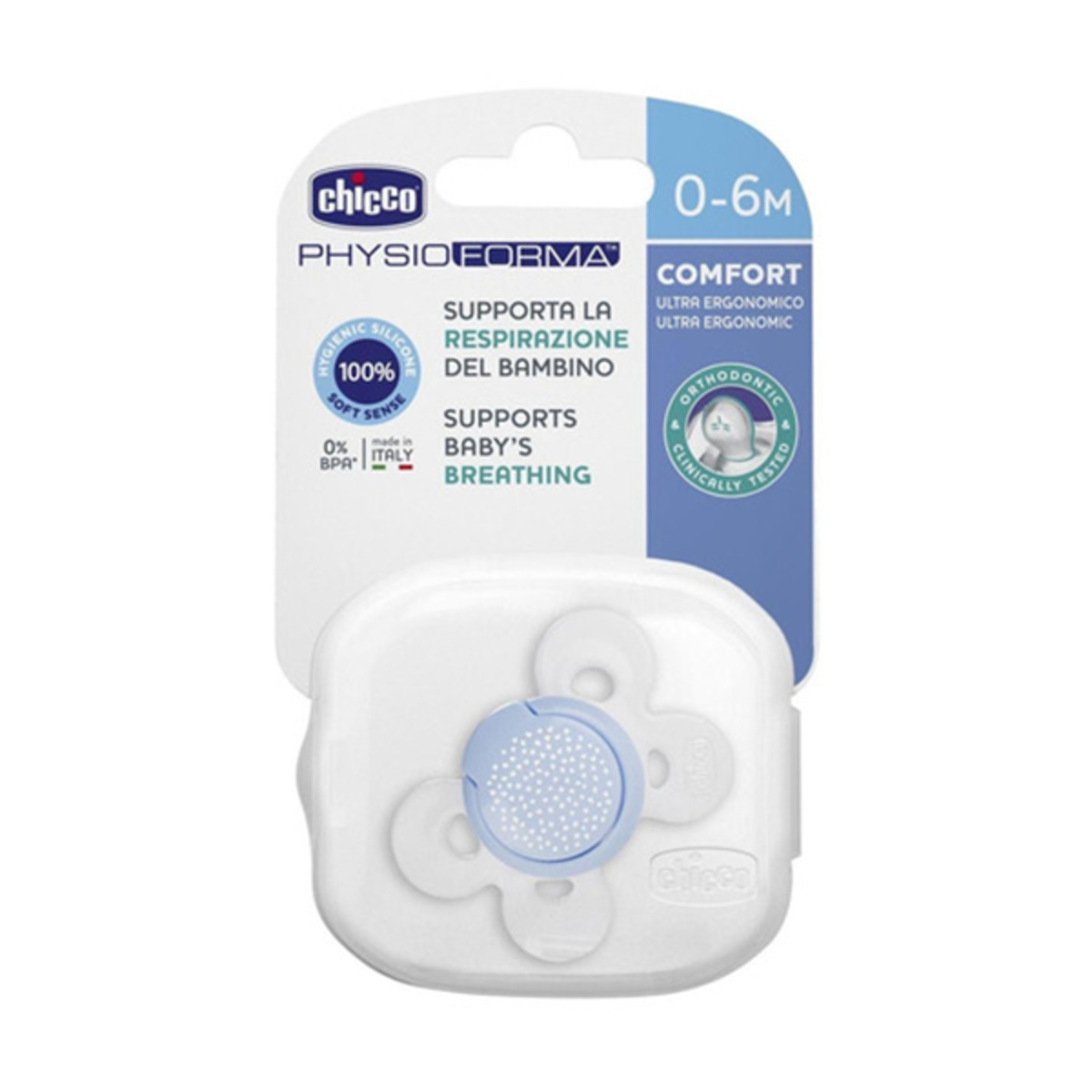 CHUPETE PHYSIO COMFORT 0-6M AZUL