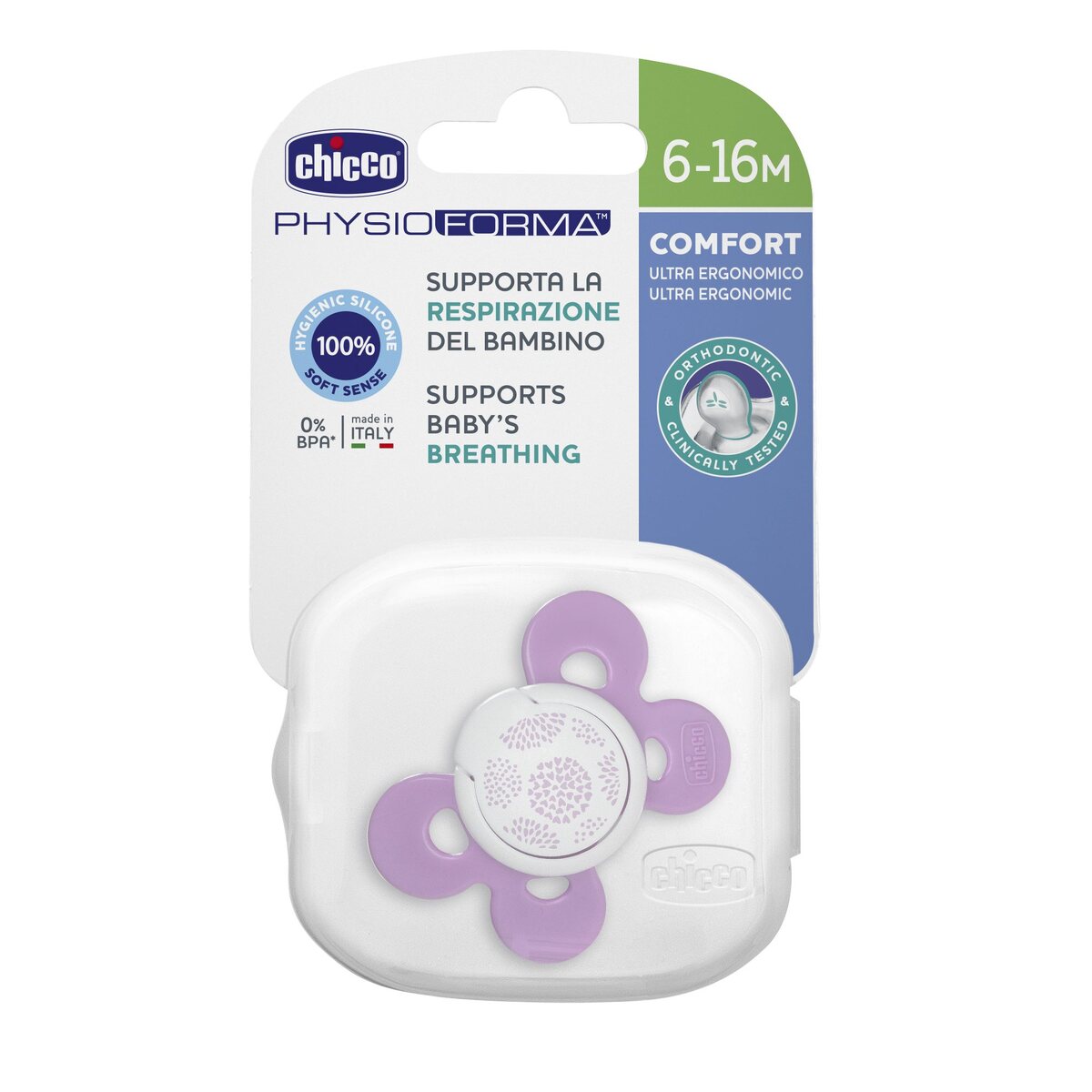 CHUPETE PHYSIO COMFORT 6-16M LILA