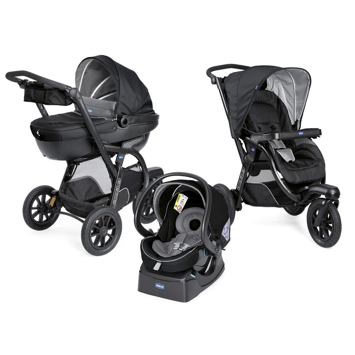 CARRITO TRIO ACTIV3 C/ KIT P/AUTO JET BLACK 