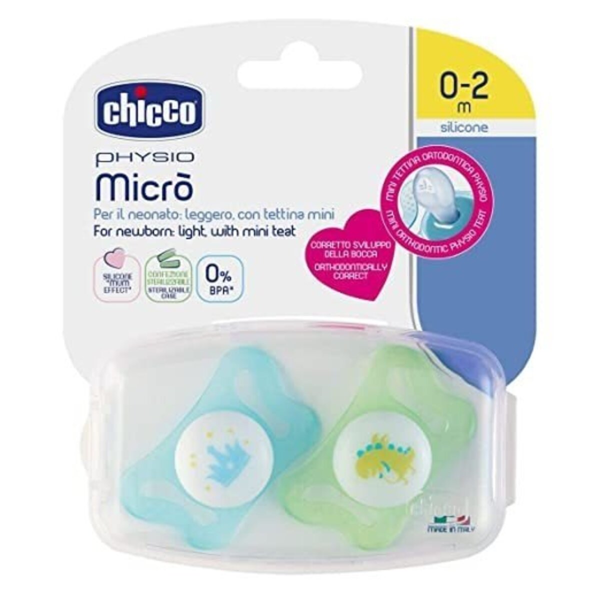 CHUPETE PHYSIO MICRO 0-2M 2UND VERDE
