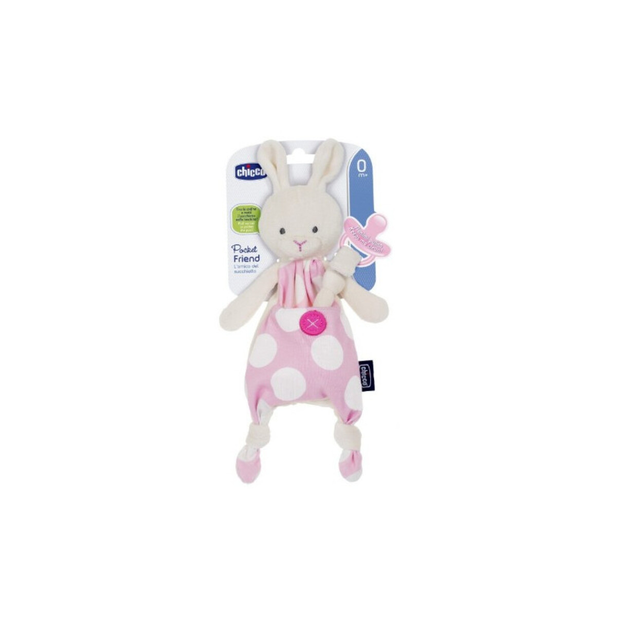 GUARDA CHUPETE POCKET FRIEND CONEJO ROSA