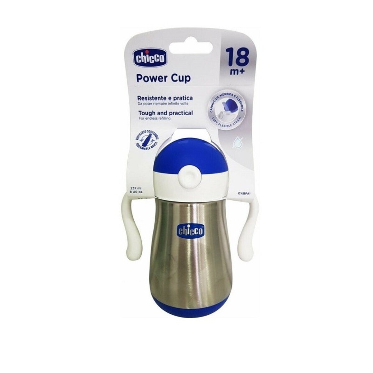 VASO INOX POWER CUP AZUL