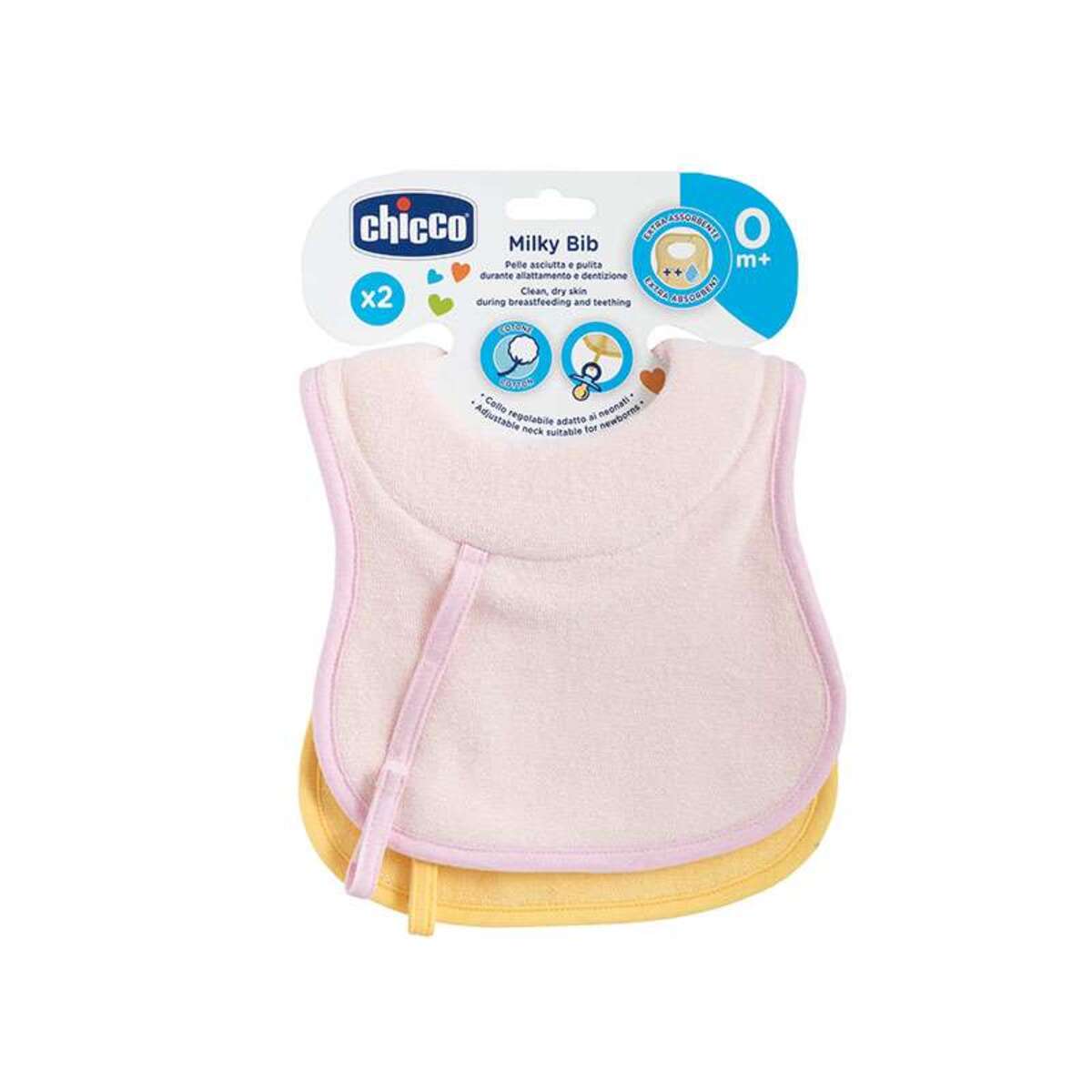 BABERO DE ALGODON 0M+ ROSA