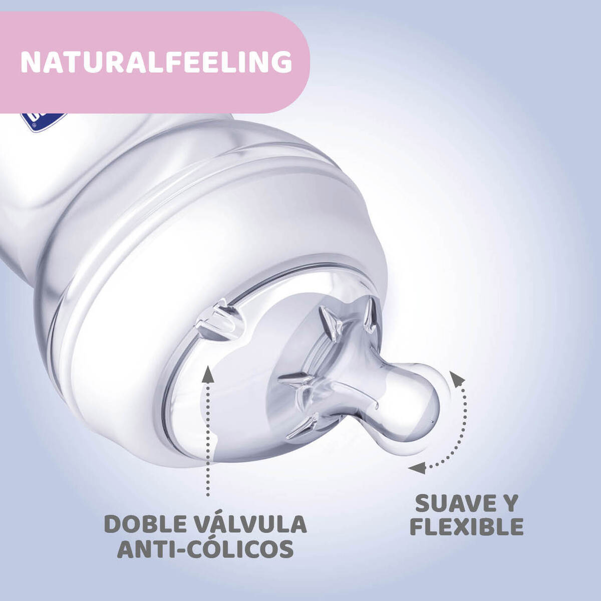 BIBERON NATURAL FEELING 0M+ 150ML ROSA 