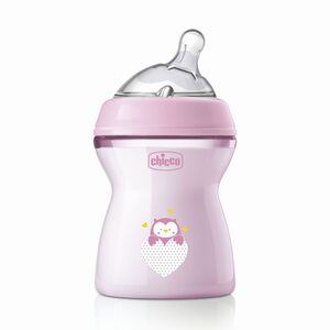 BIBERON NATURAL FEELING 2M+ 250ML ROSA