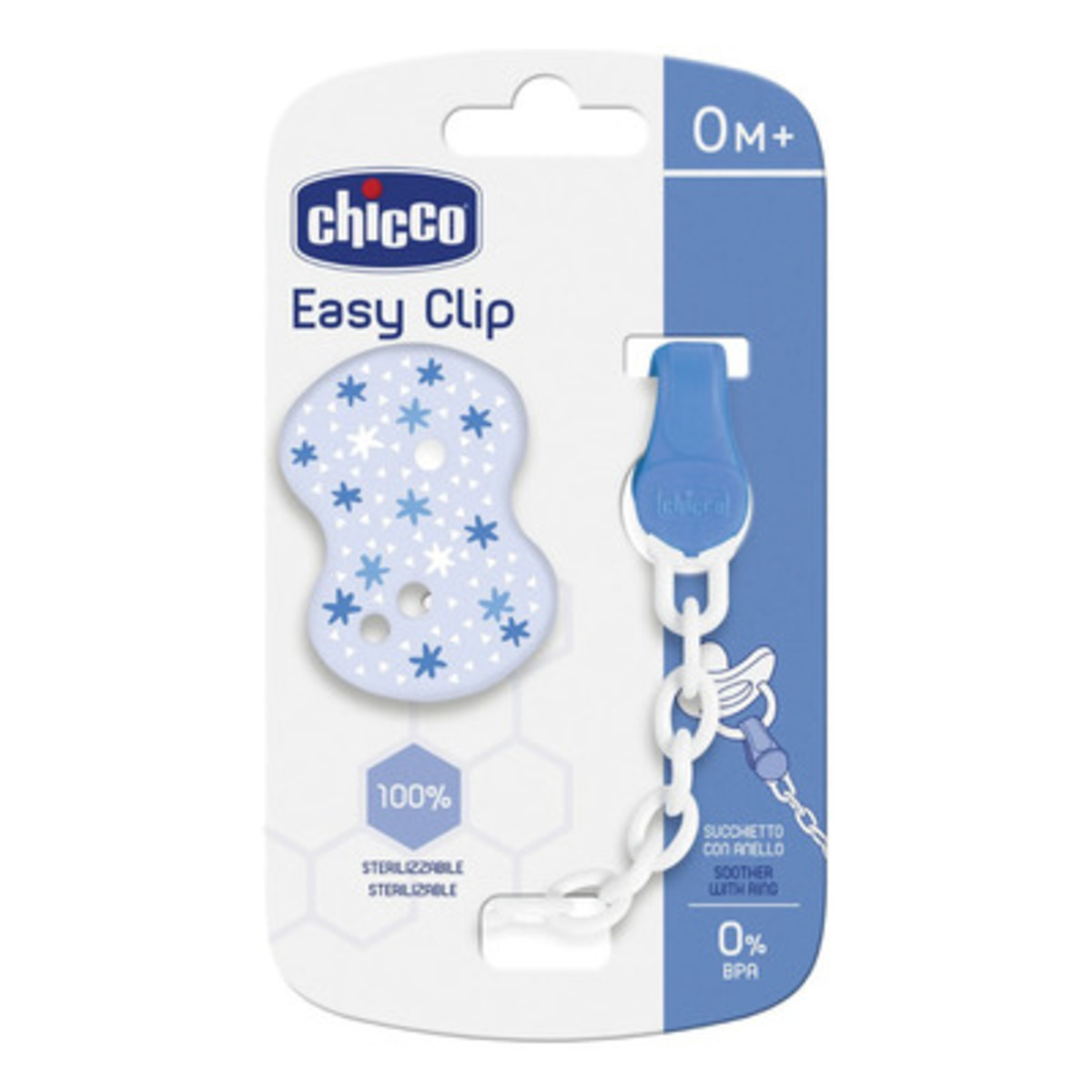 CLIP C/ CADENA AZUL 