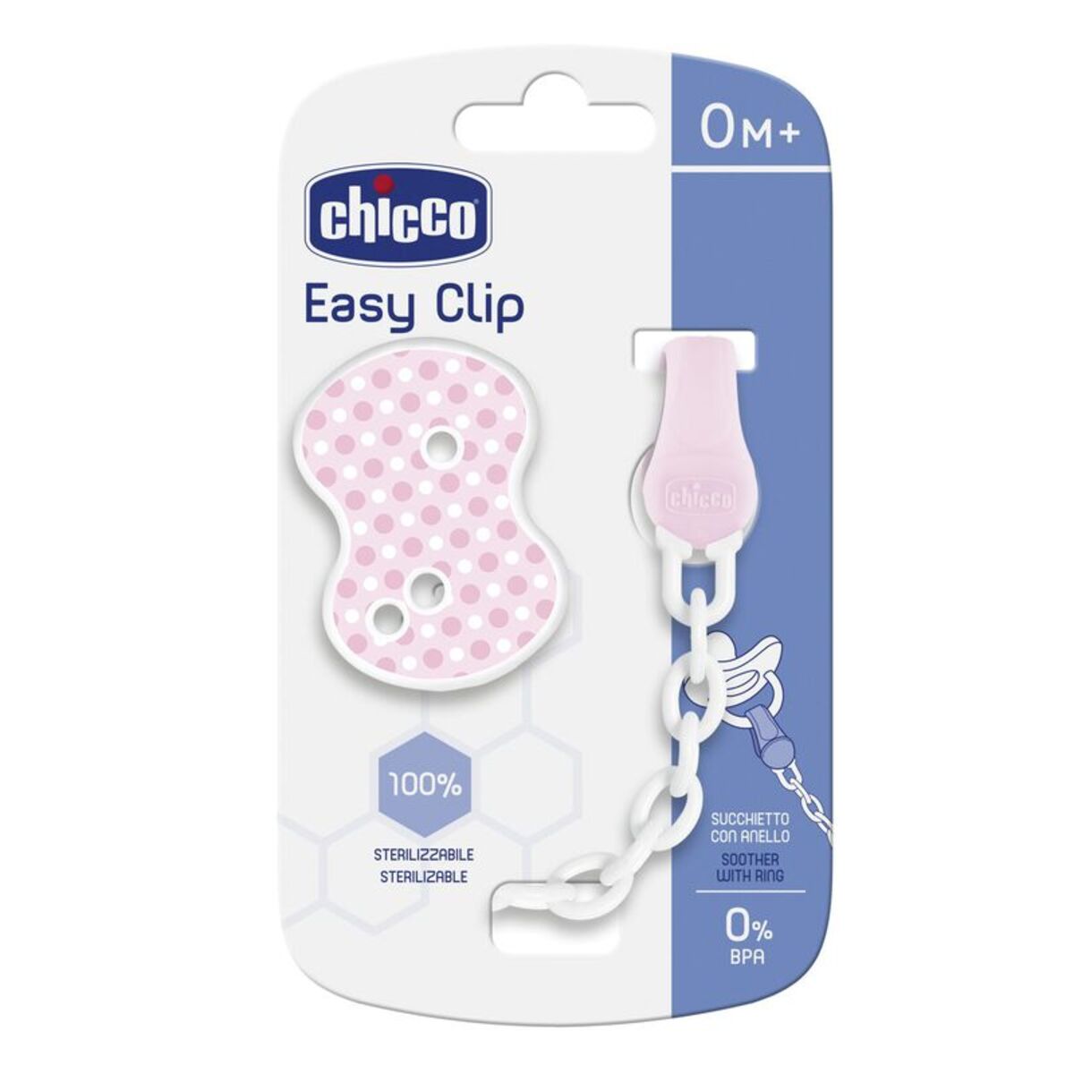 CLIP C/ CADENA ROSA