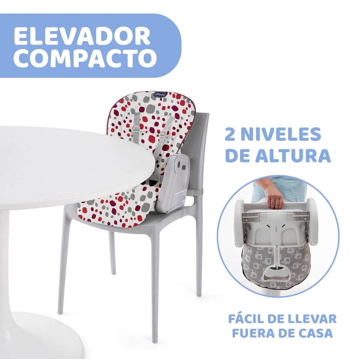 SILLA DE COMER POLLY PROGRES5 CHERRY 5EN1