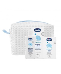 SET DE BAÑO C/ ESTUCHE BABY MOMENTS AZUL