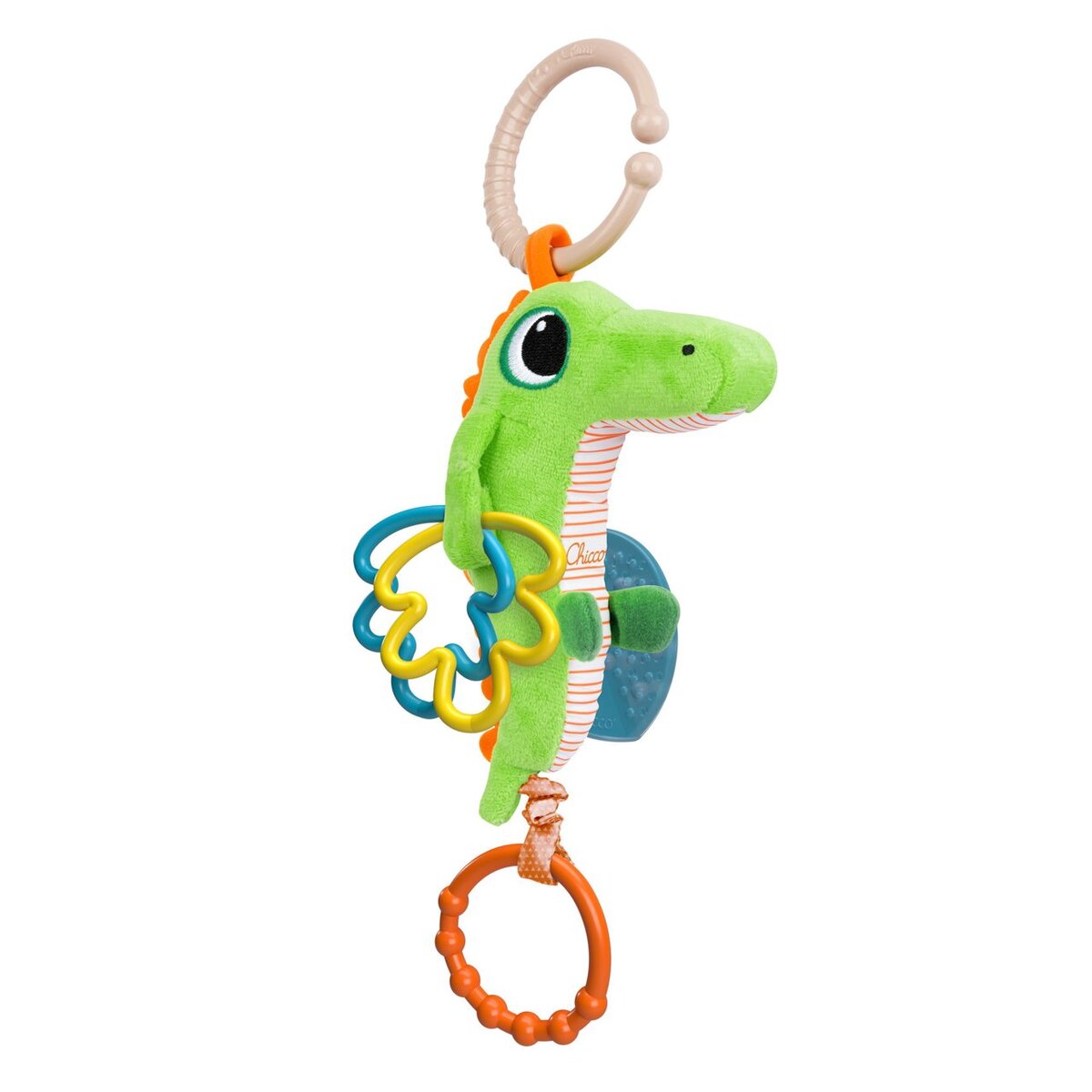 SONAJERO DE TELA  COCODRILO PELUCHE VIBRACION