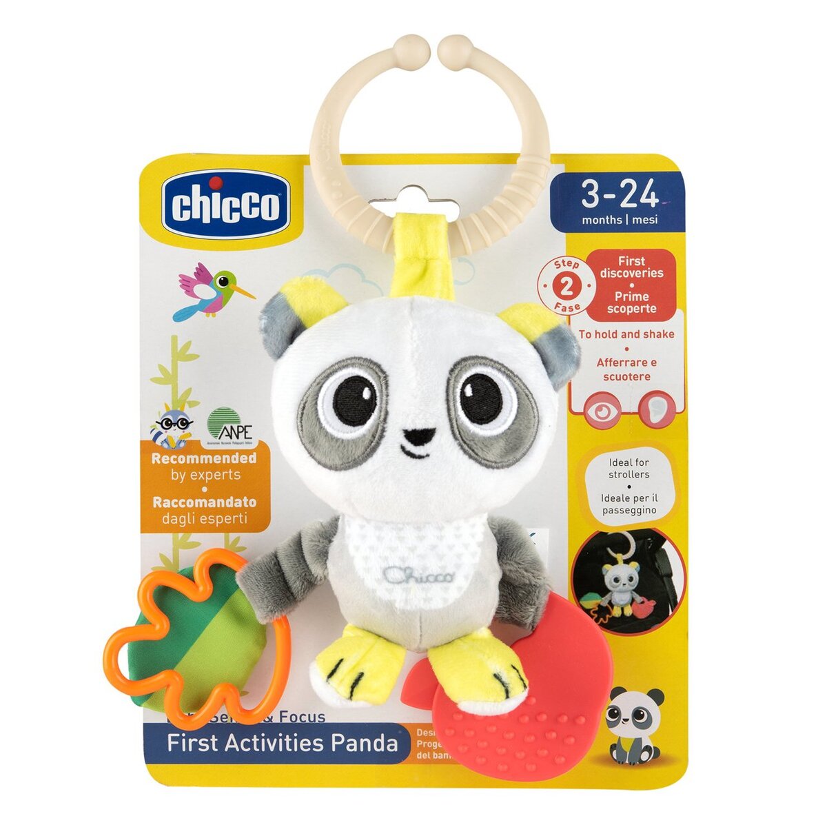SONAJERO PANDA DE TELA MUÑECO