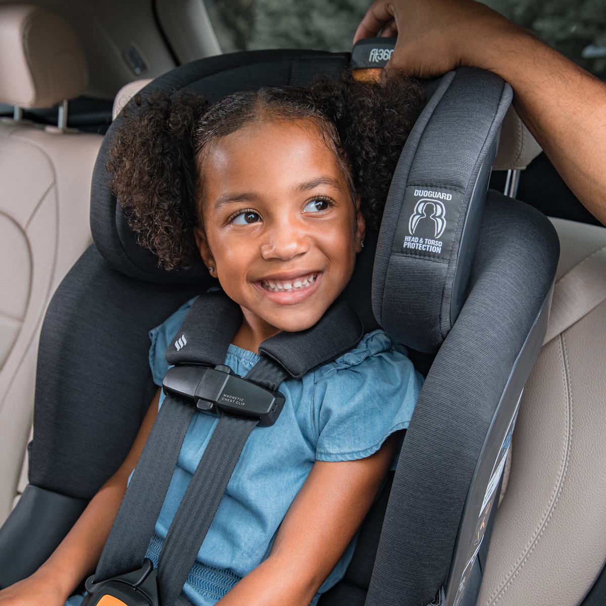 Asiento para auto Fit360 ClearTex - NEGRO