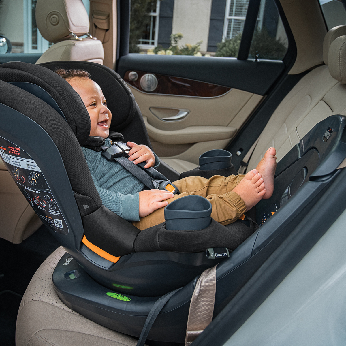 Asiento para auto Fit360 ClearTex - NEGRO