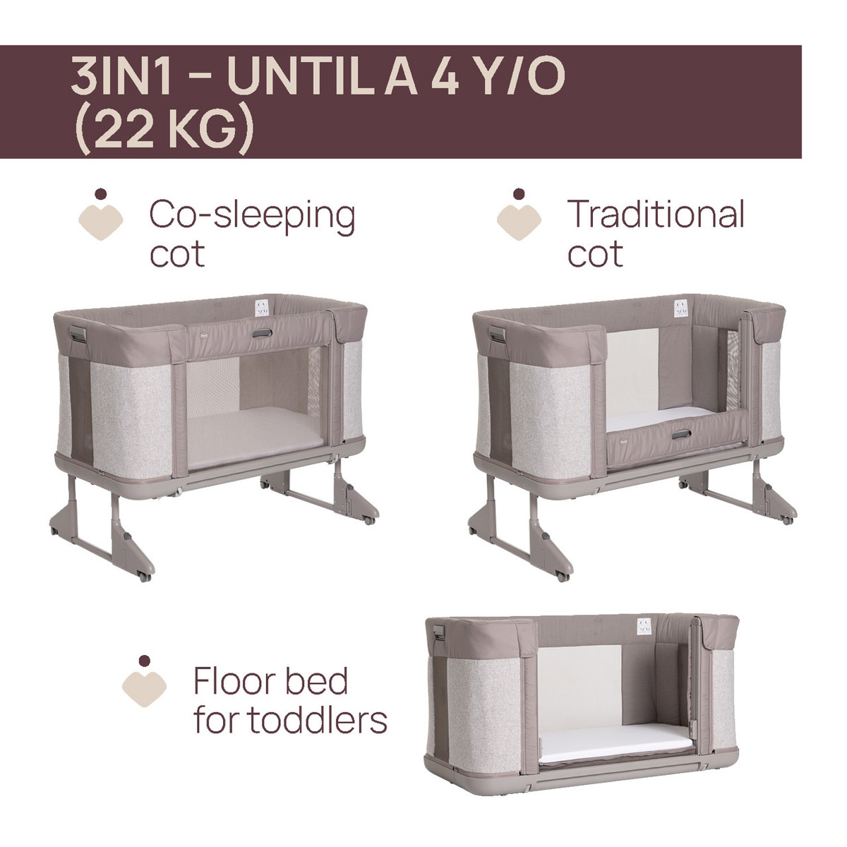 CUNA CO-SLEEPING NEXT2ME FOREVER ALMOND 2025