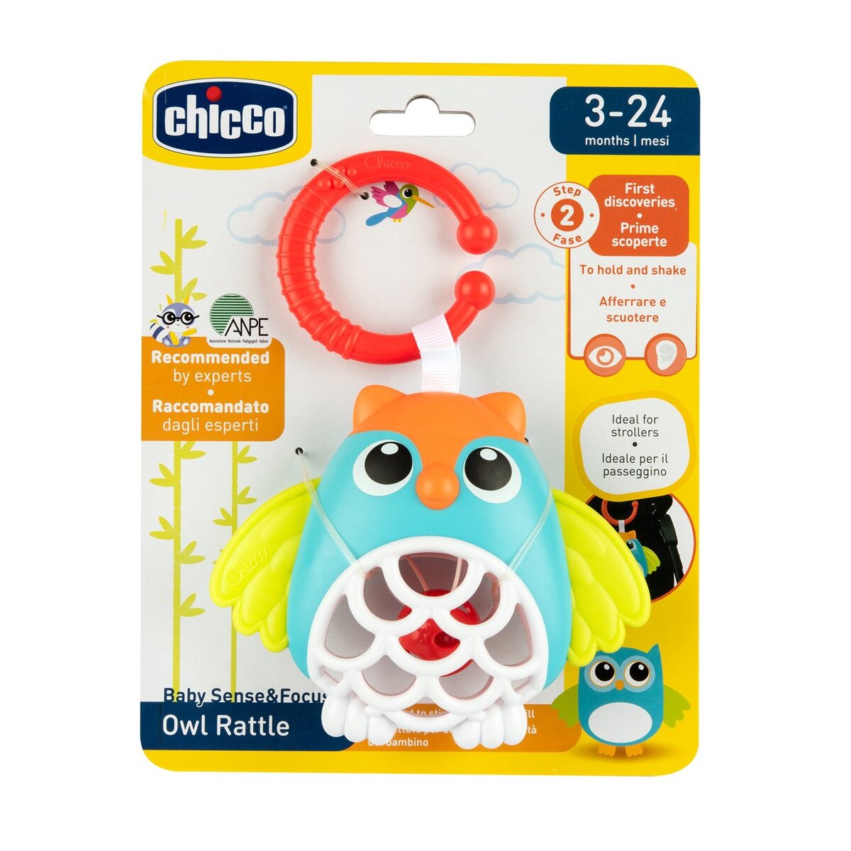 TOY BS RATTLE OWL
