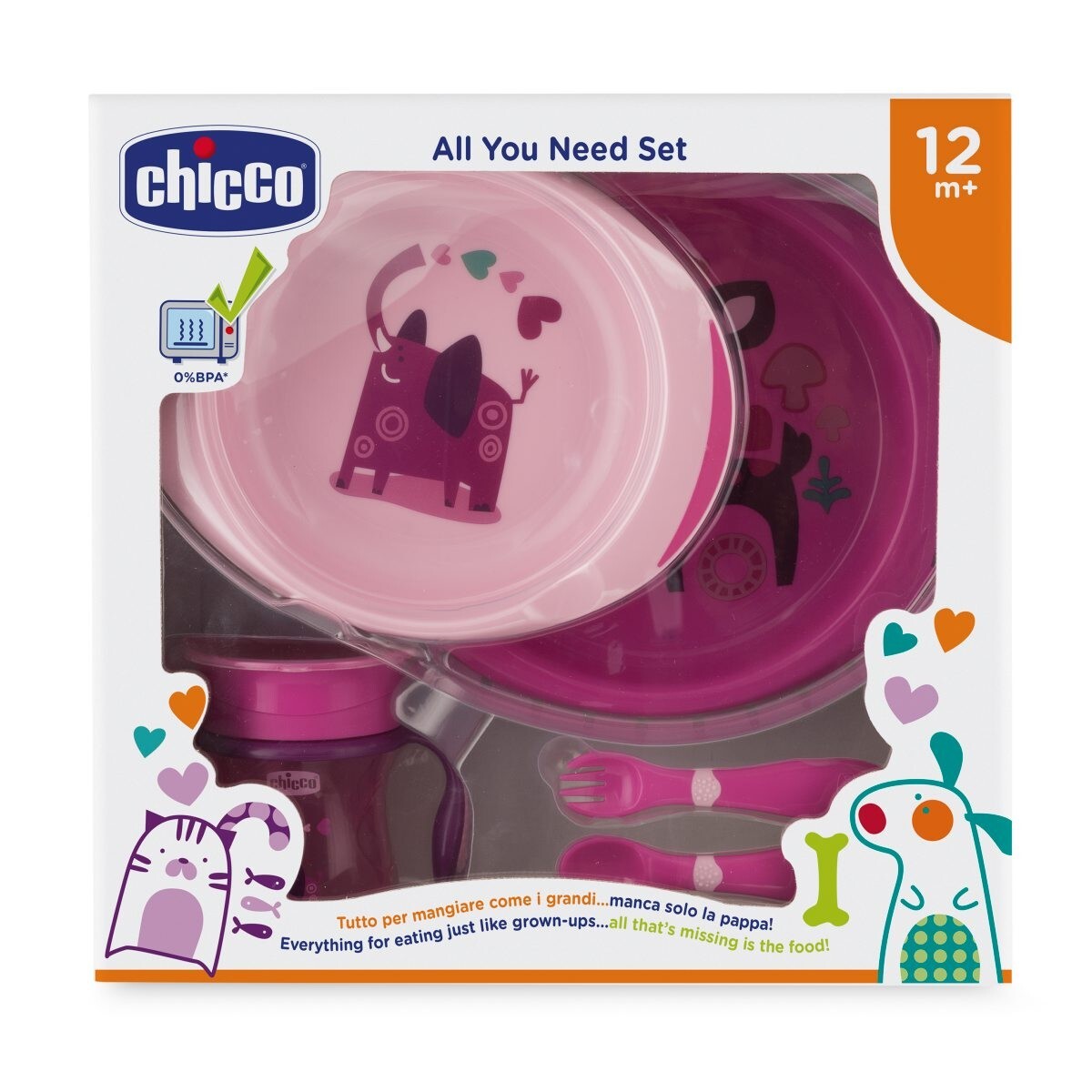 SET DE COMIDA 12+ ROSA