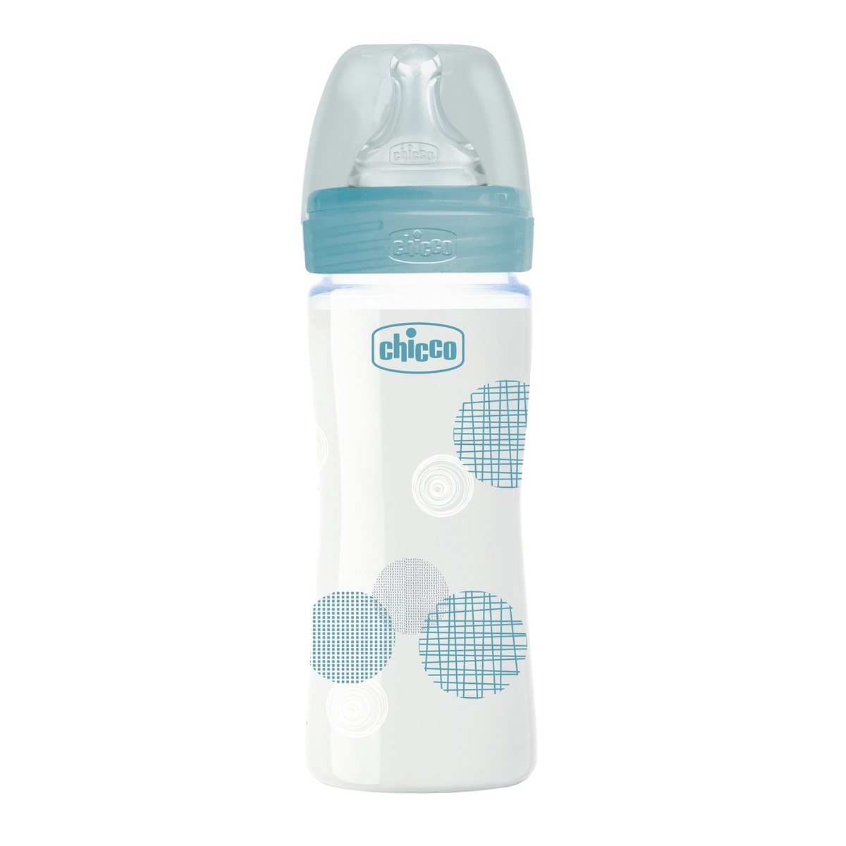 BIBERON WELL-BEING VIDRIO 240ML AZUL